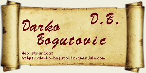 Darko Bogutović vizit kartica